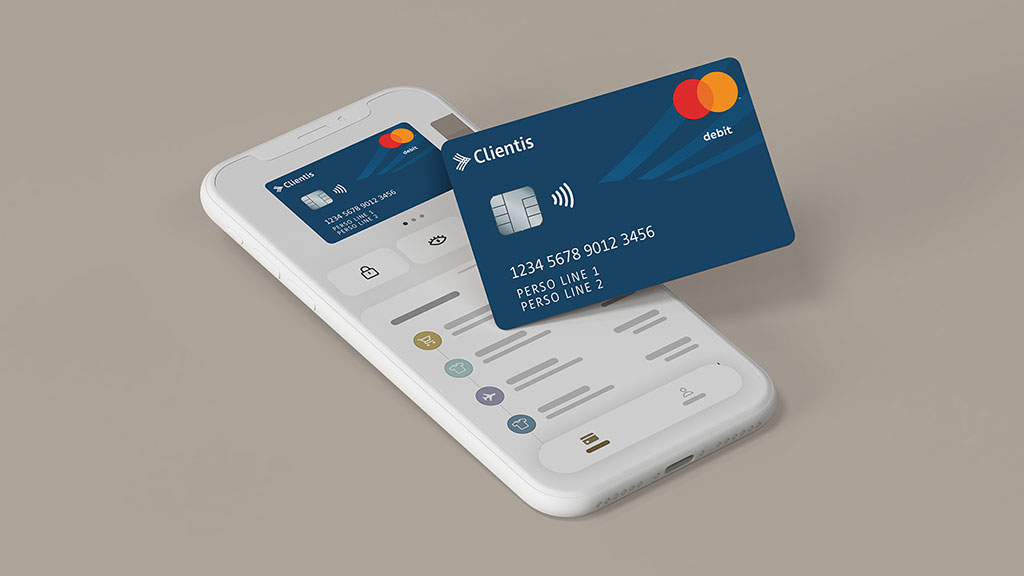 Handy mit Debit Mastercard