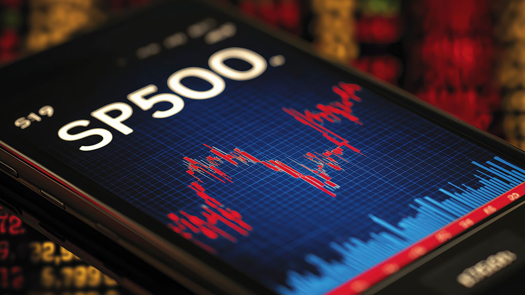 S&P 500 Diagramm auf Handy